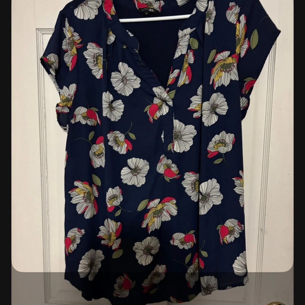 Papermoon Navy Floral Blouse